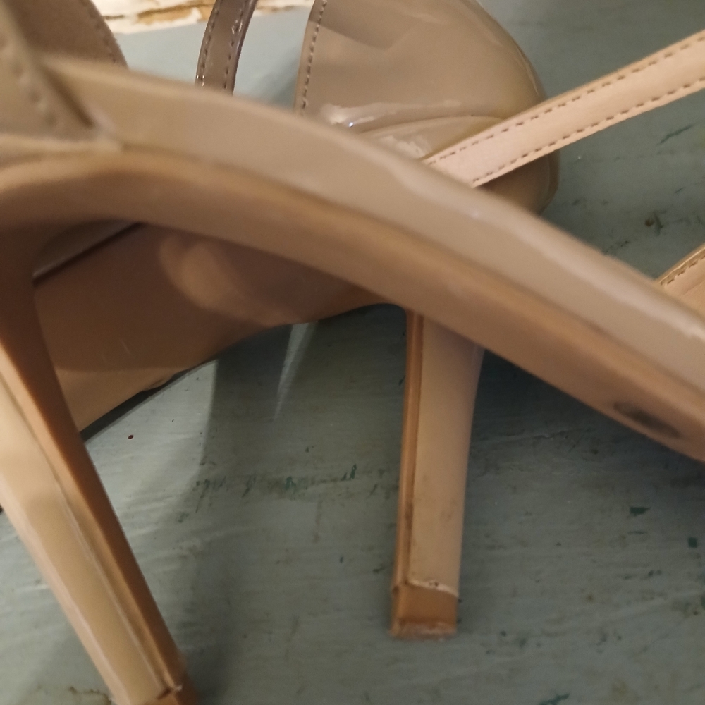 Chinese laundry Los Angeles pointed nude ankle strappy heels size 8.5 - Picture 5 of 6